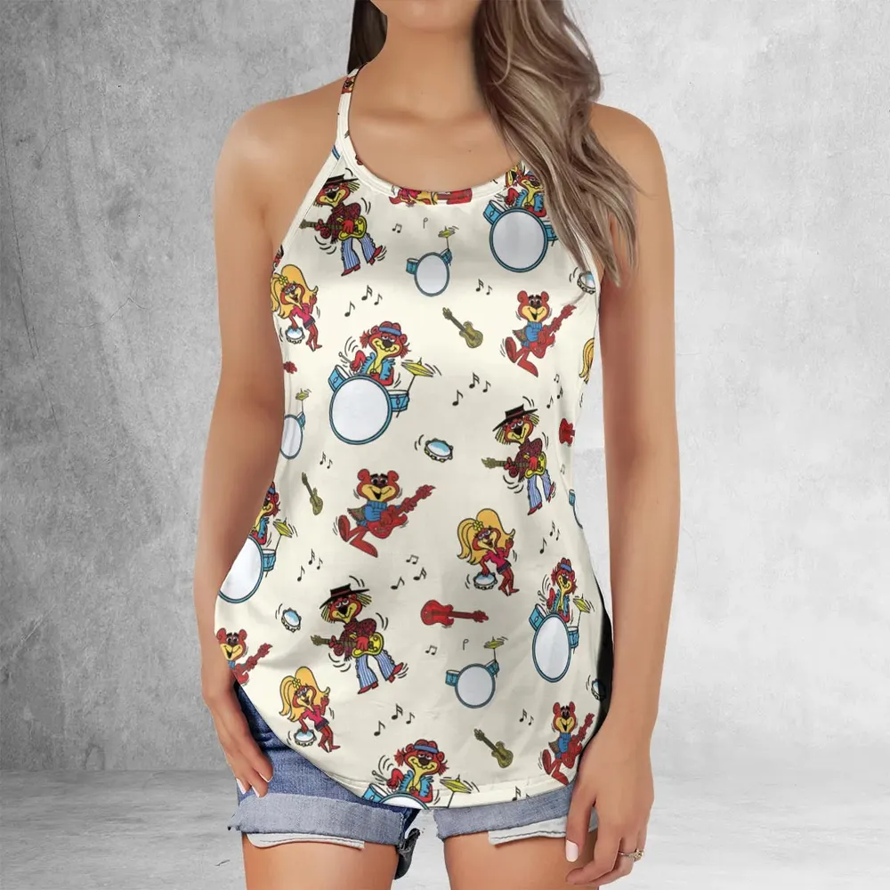 Cartoon band The Sugar Bears Criss Cross Tank Top - 2