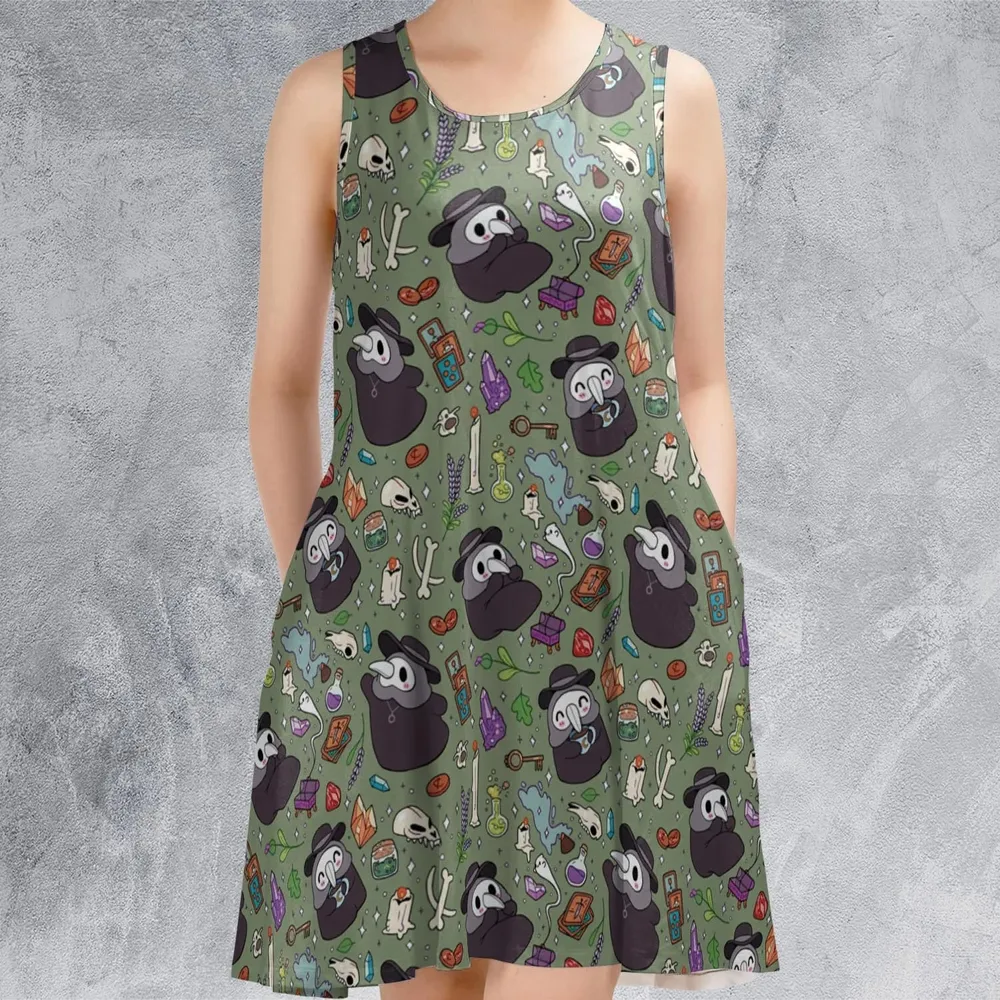 Plague Doctor Sleeveless Dress - 2
