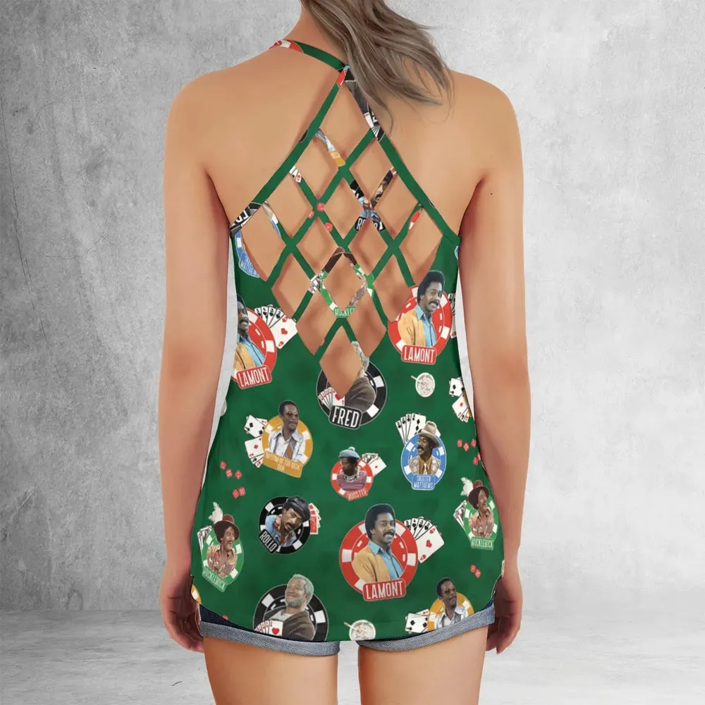 The Card Sharps Sanford and Son Criss Cross Tank Top - 3