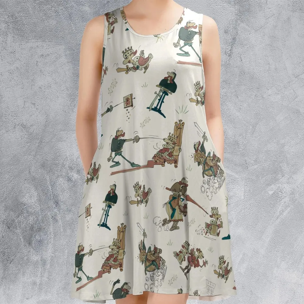 Cap'n Crunch And King Vitaman Character Sleeveless Dress - 2