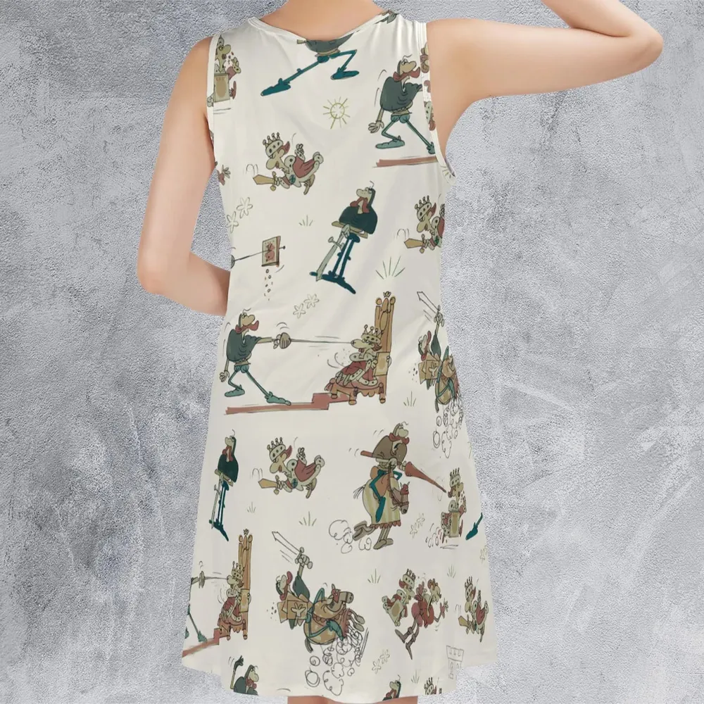 Cap'n Crunch And King Vitaman Character Sleeveless Dress - 3