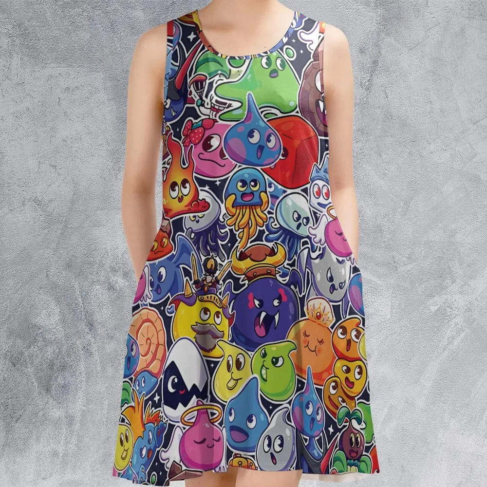 Slimes Dragon Quest Sleeveless Dress - 2