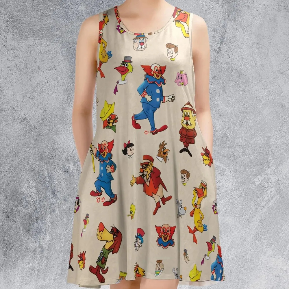 Bozo The Clown And Friends Sleeveless Dress - 2