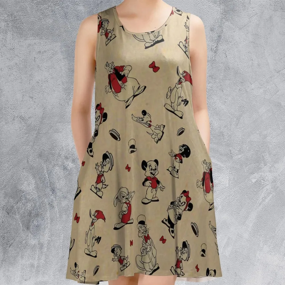 Walter Lantz's Famous Movie Characters Sleeveless Dress - 2