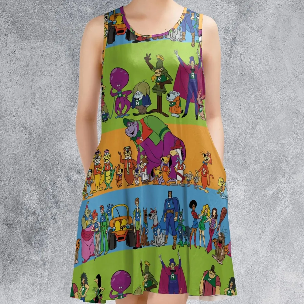 Yogi Yahooeys Scooby Doodies Really Rottens Laffalympics Sleeveless Dress - 2