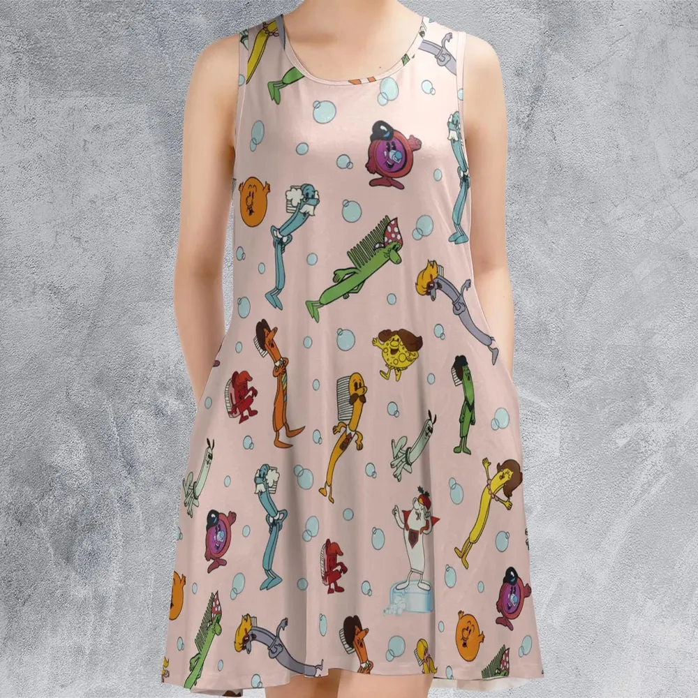 Brush Your Teeth Toothbrush Family Sleeveless Dress - 2