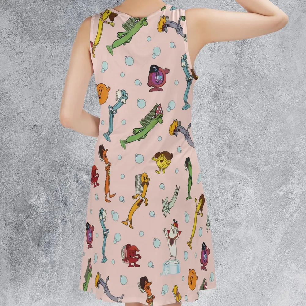 Brush Your Teeth Toothbrush Family Sleeveless Dress - 3