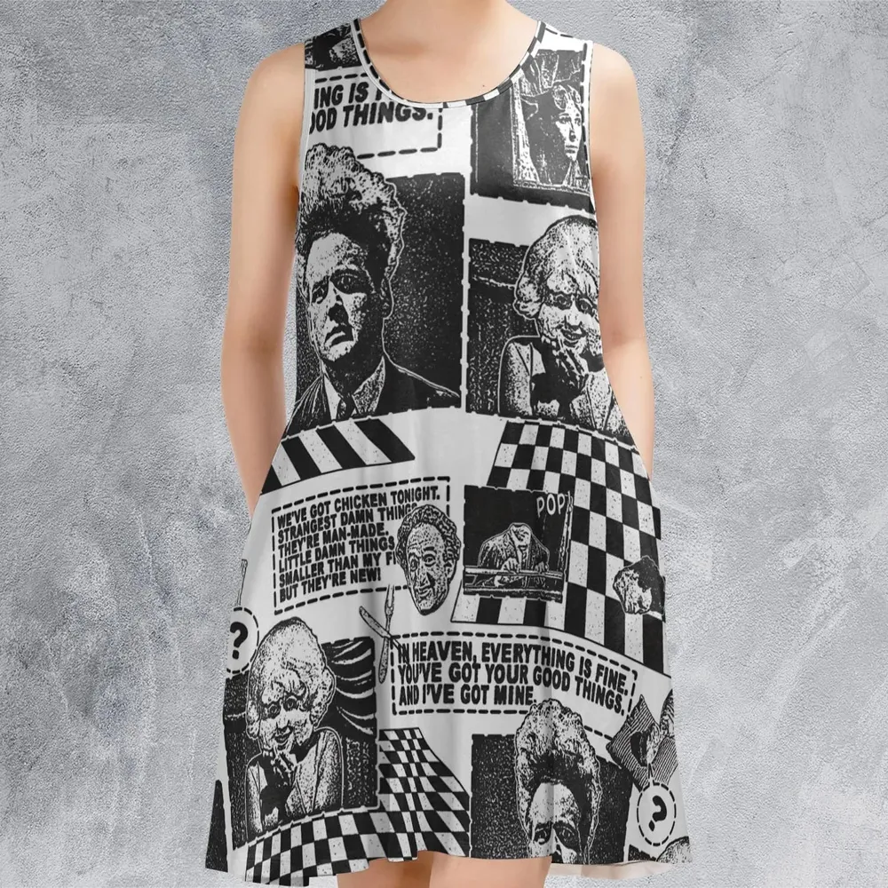 Surreal Disturbing Atmospheric A nightmare Eraserhead Sleeveless Dress - 2