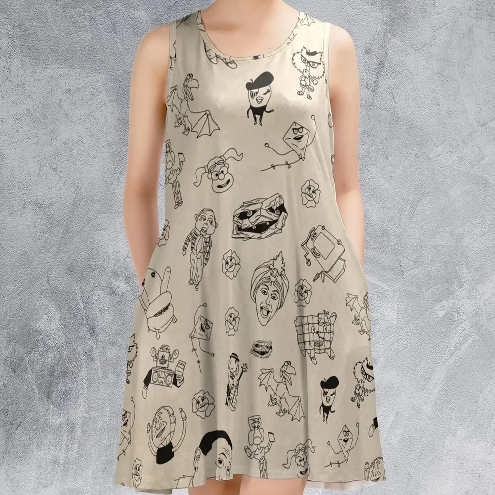 Pee-Wee's Playhouse Characters Sleeveless Dress - 2