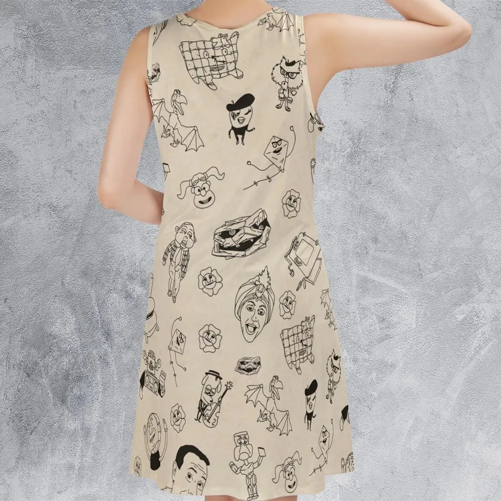 Pee-Wee's Playhouse Characters Sleeveless Dress - 3