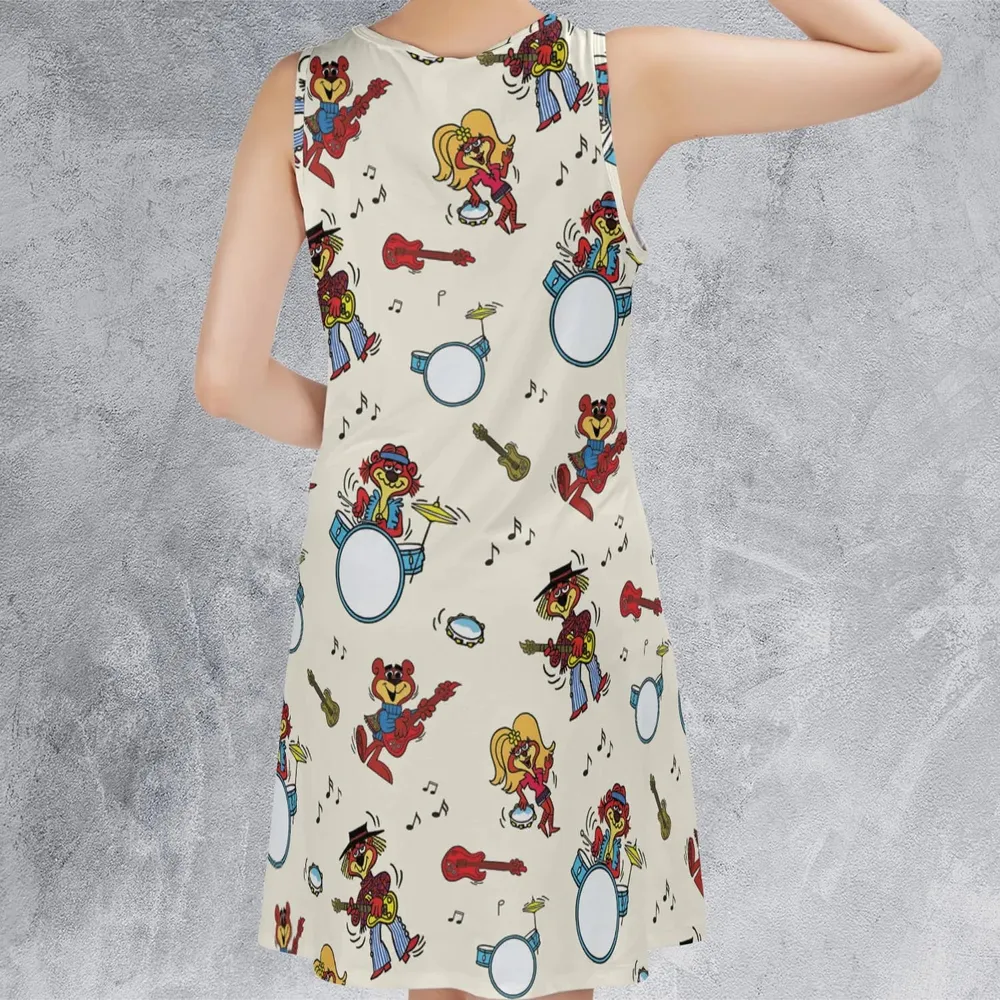 Cartoon band The Sugar Bears Sleeveless Dress - 3