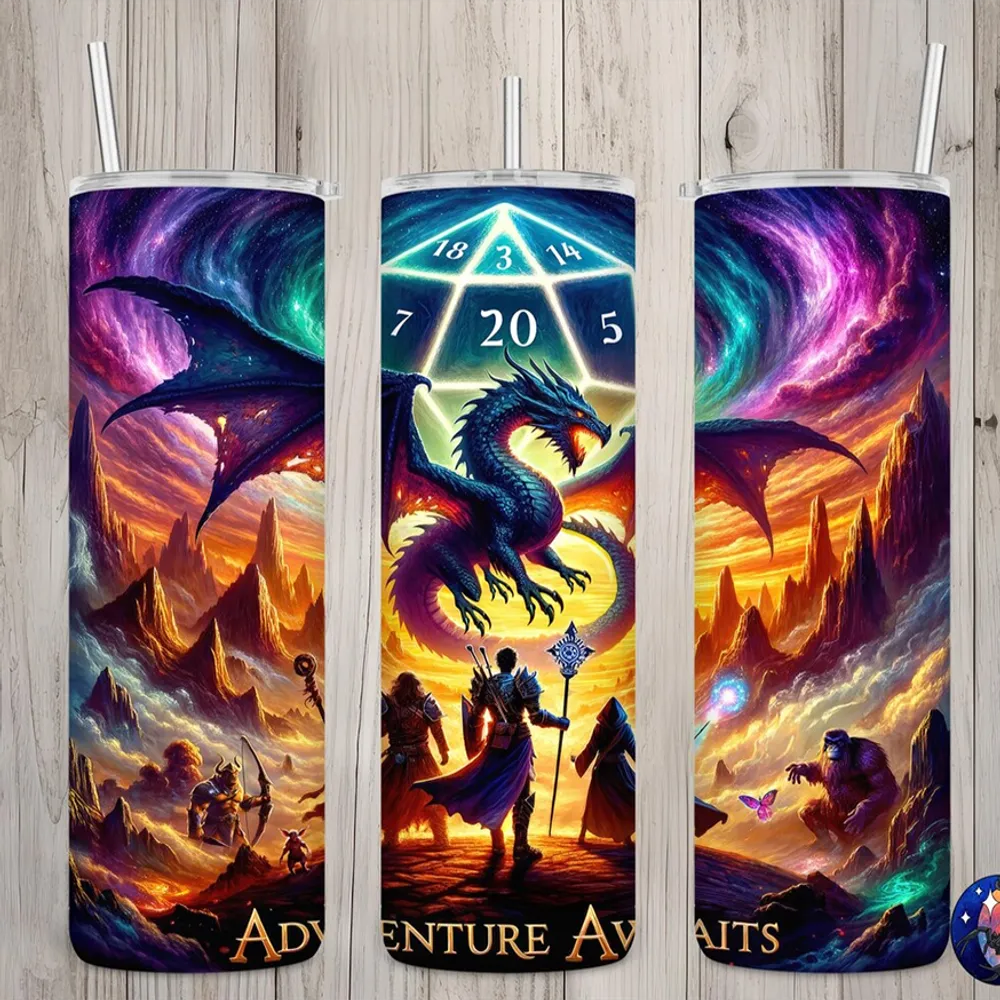 Adventure Awaits Skinny Tumbler - 1