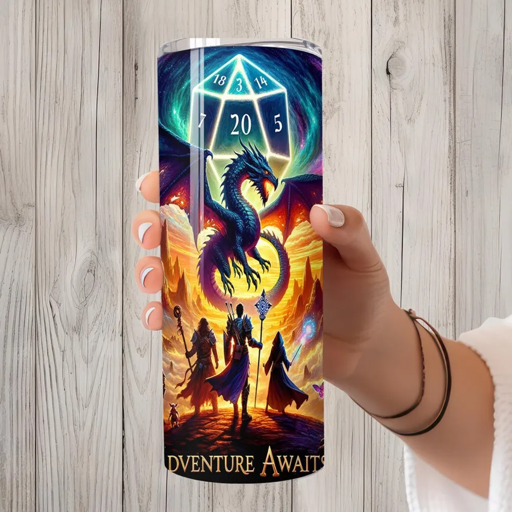 Adventure Awaits Skinny Tumbler - 2
