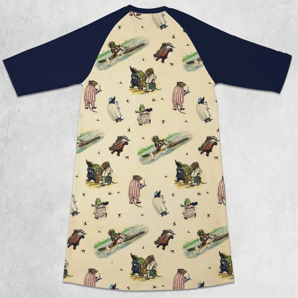 The Wind In The Willows 3/4 Sleeve Raglan Dress - 2