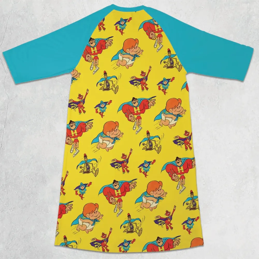 The Mighty Heroes Characters 3/4 Sleeve Raglan Dress - 2