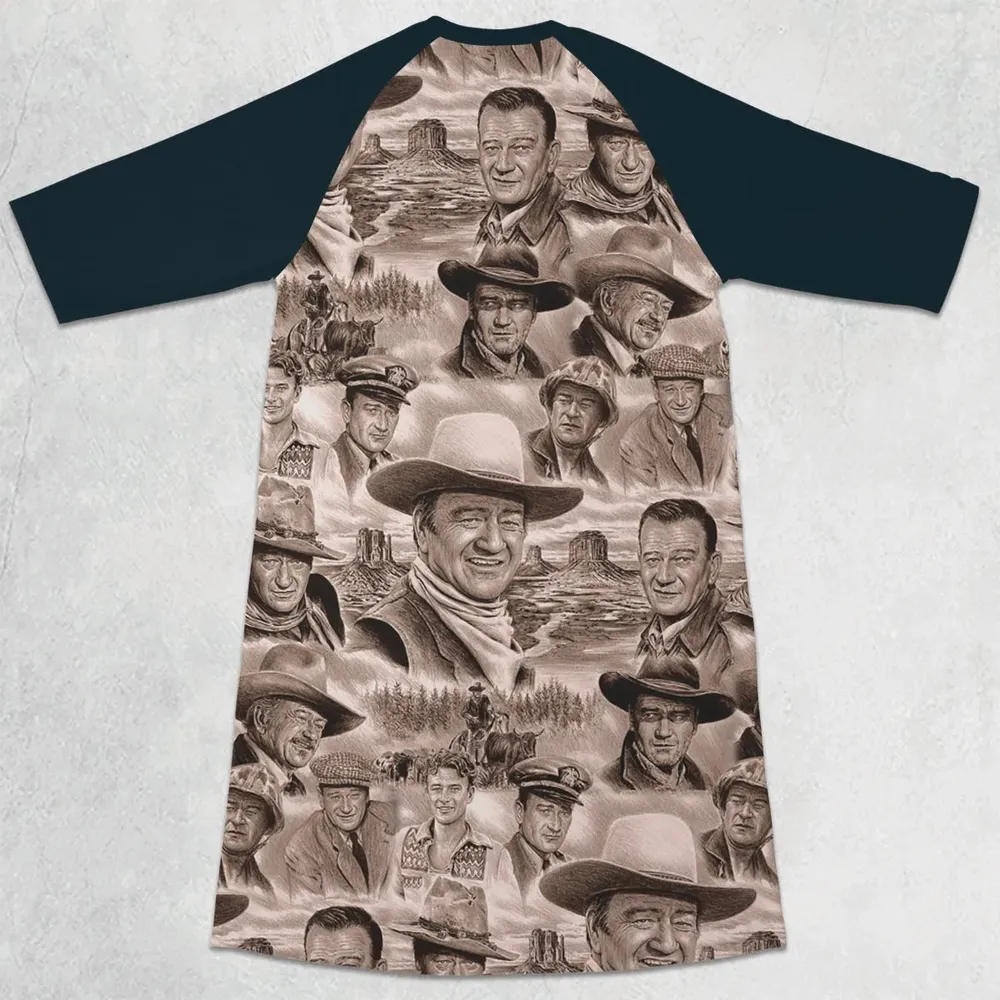 Of these Wayne Westerns 3/4 Sleeve Raglan Dress - 2