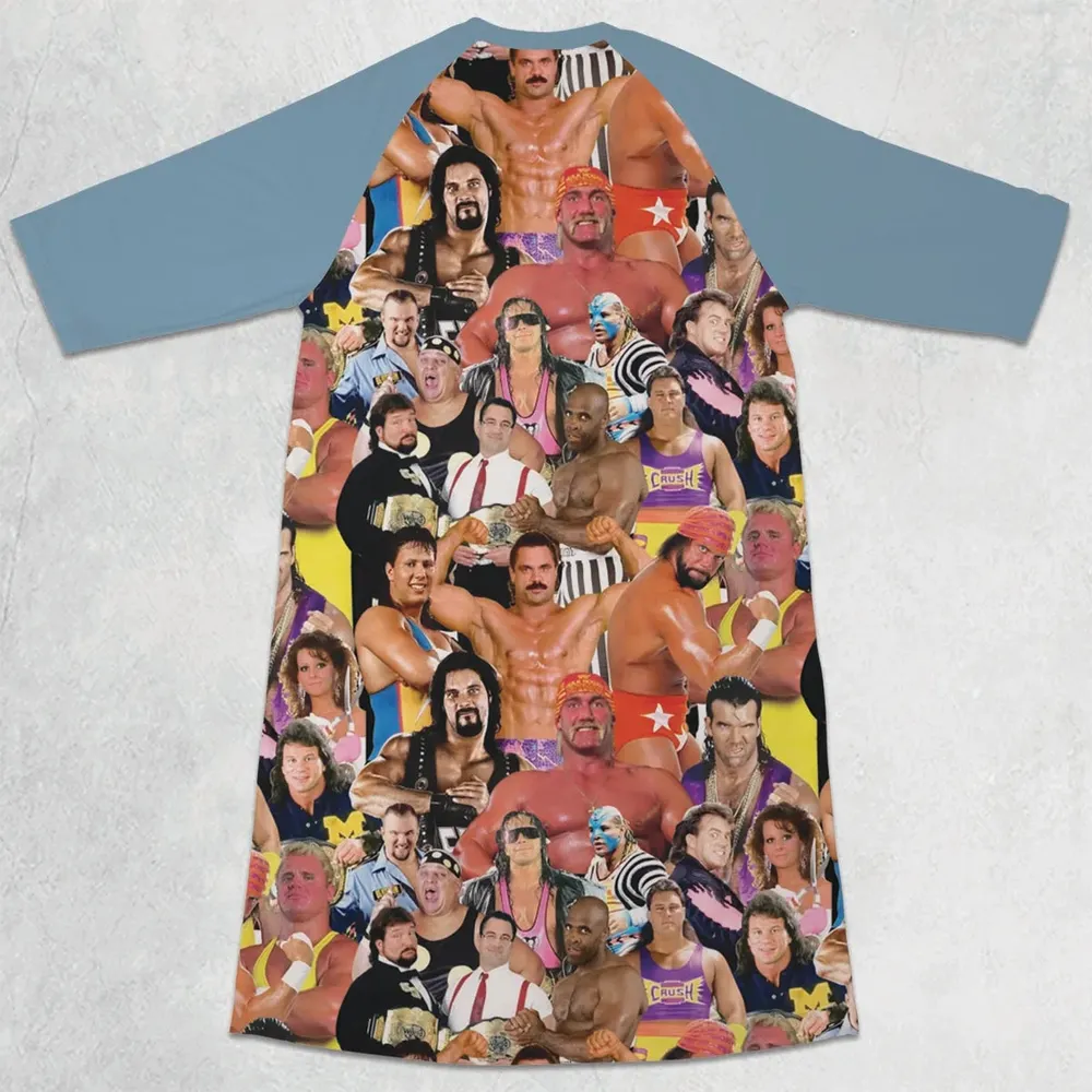 Early 90s Great Era Of WWF 3/4 Sleeve Raglan Dress - 2