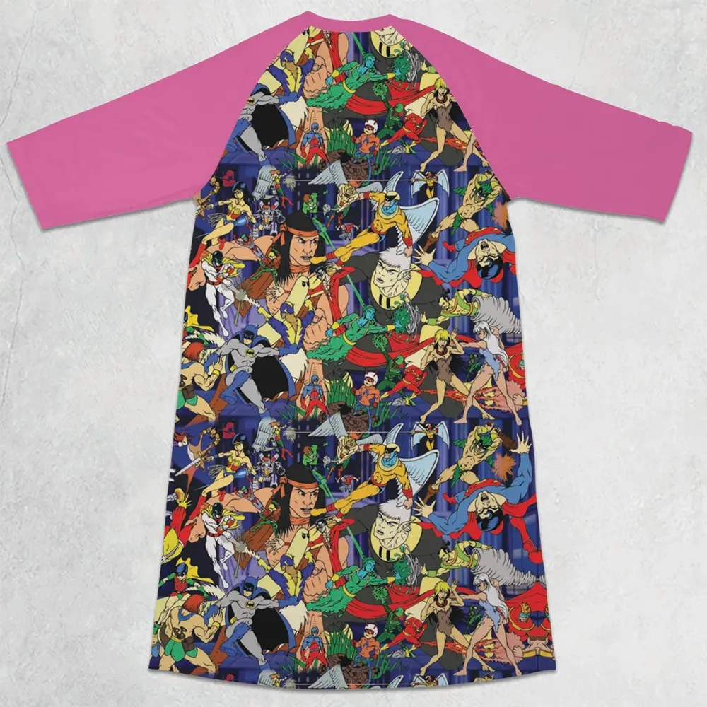 Super TV Heroes HB 3/4 Sleeve Raglan Dress - 2
