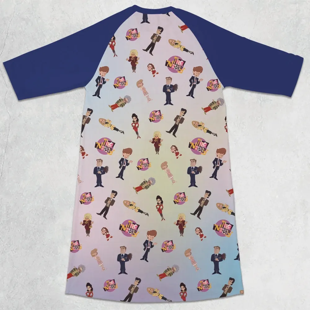 The Nanny Animated Characters 3/4 Sleeve Raglan Dress - 2