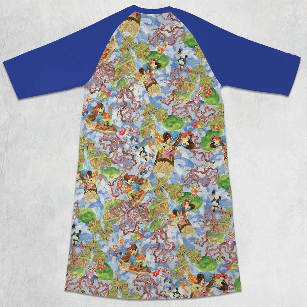 Magic Kingdom Splash Mountain 3/4 Sleeve Raglan Dress - 2