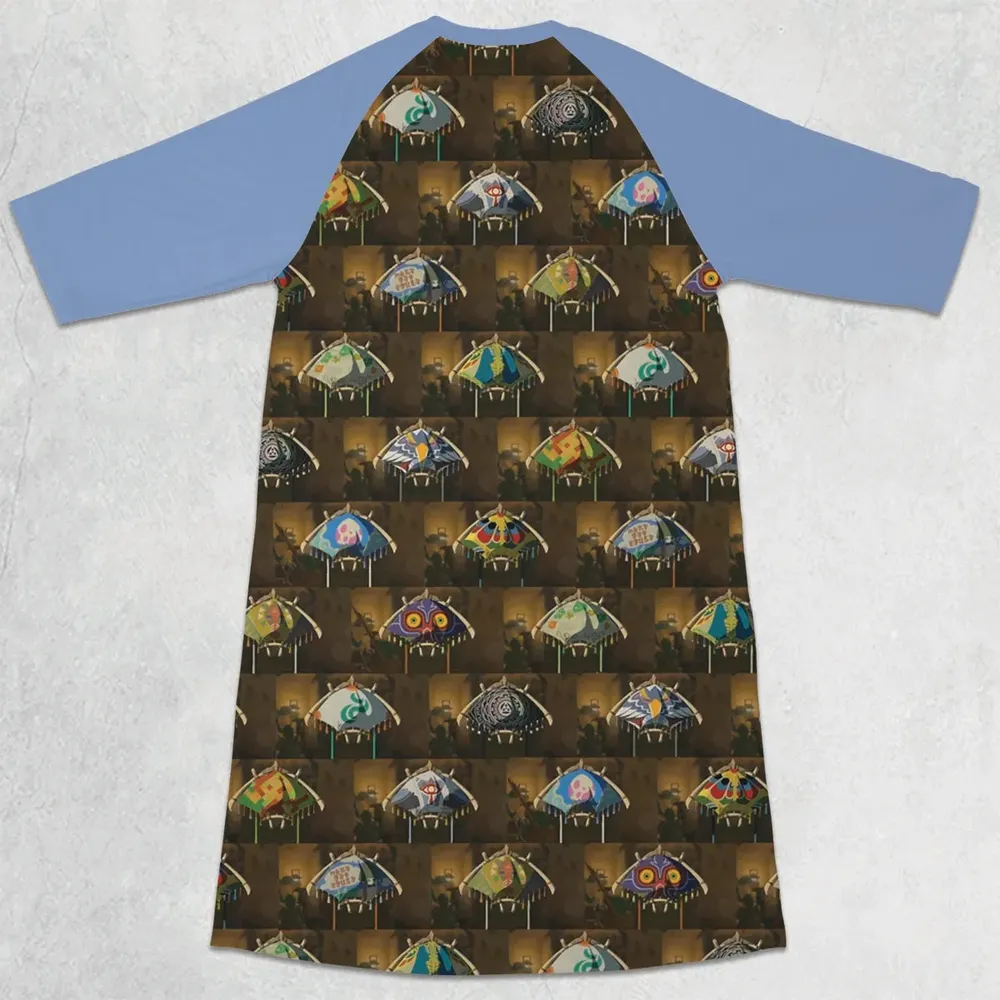 Zelda Paraglider 3/4 Sleeve Raglan Dress - 2