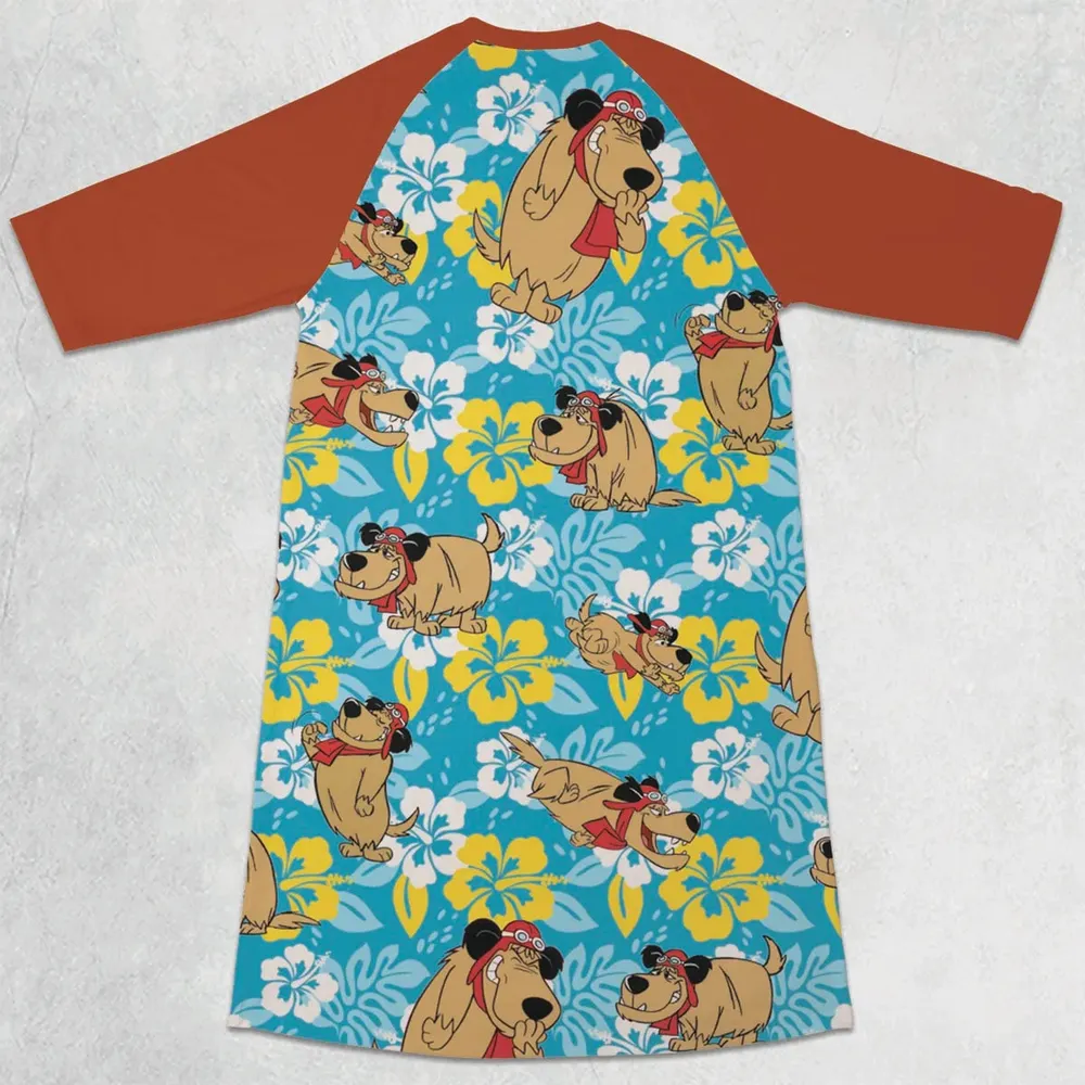 Bad Dog Muttley Wacky Races 3/4 Sleeve Raglan Dress - 2