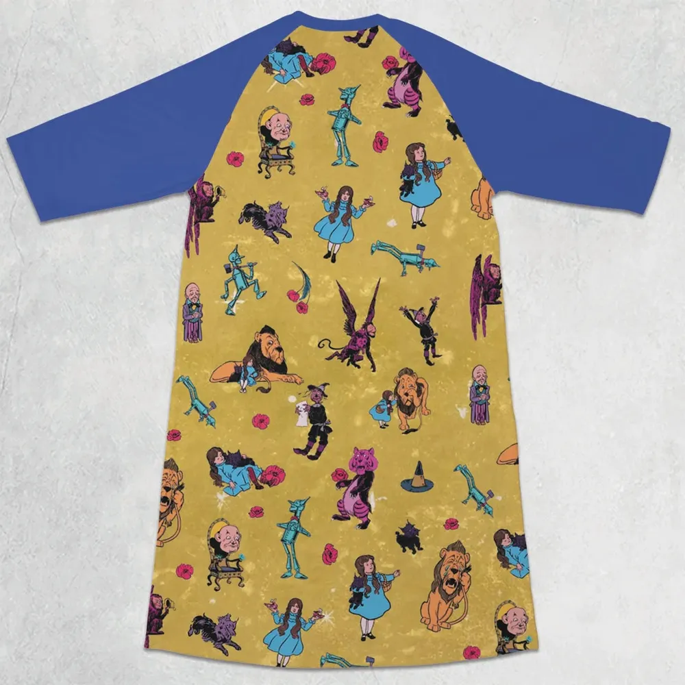 Friends in Emerald City Wizard of Oz 3/4 Sleeve Raglan Dress - 2