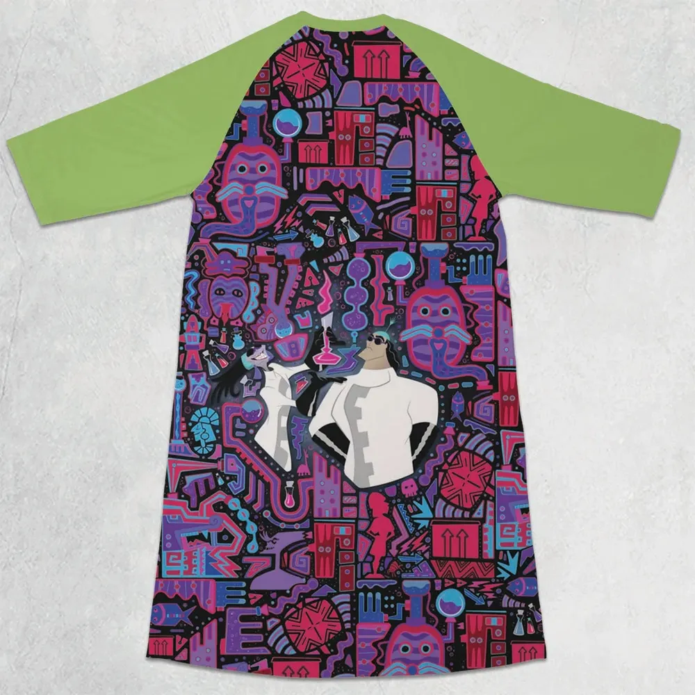 Mad Science Yzma The Emperor's New Groove 3/4 Sleeve Raglan Dress - 2