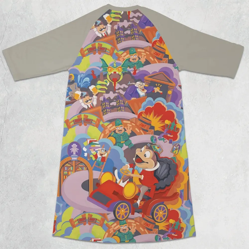 Wild Ride 3/4 Sleeve Raglan Dress - 2