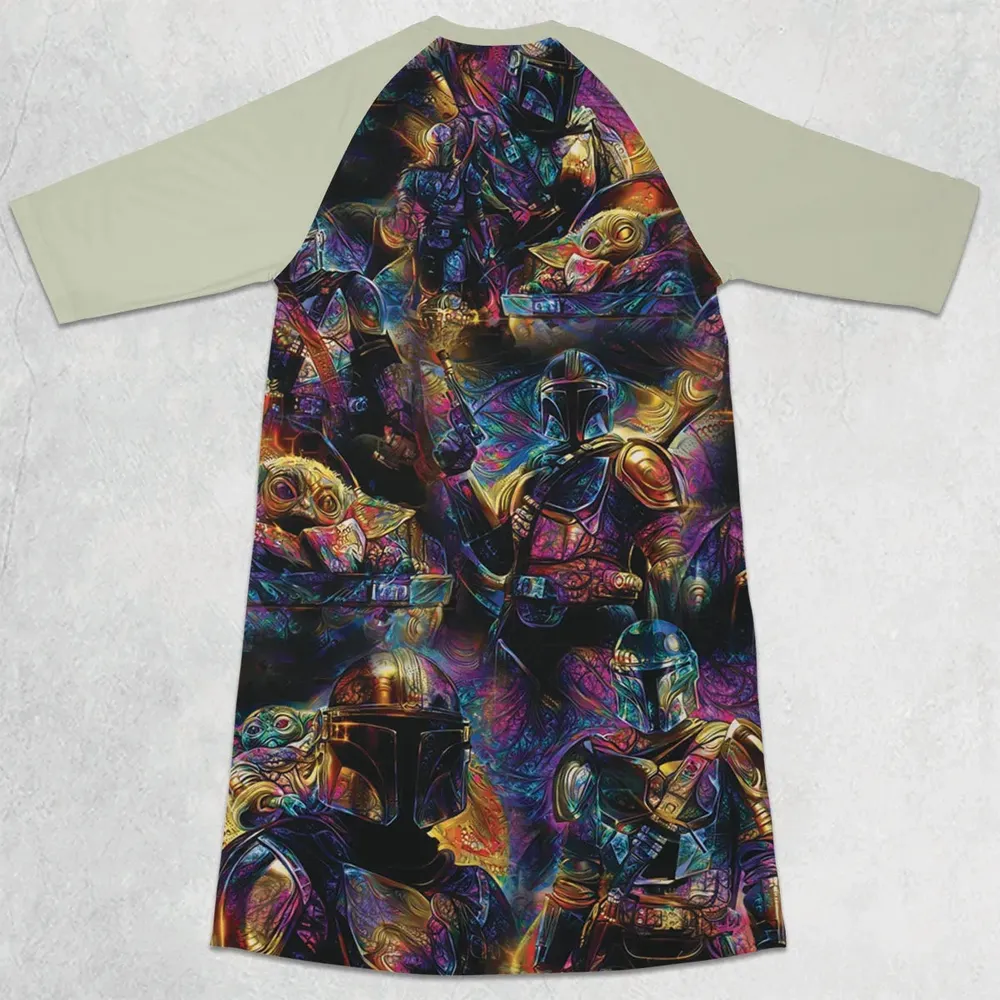 The Guardian Mandalorian 3/4 Sleeve Raglan Dress - 2
