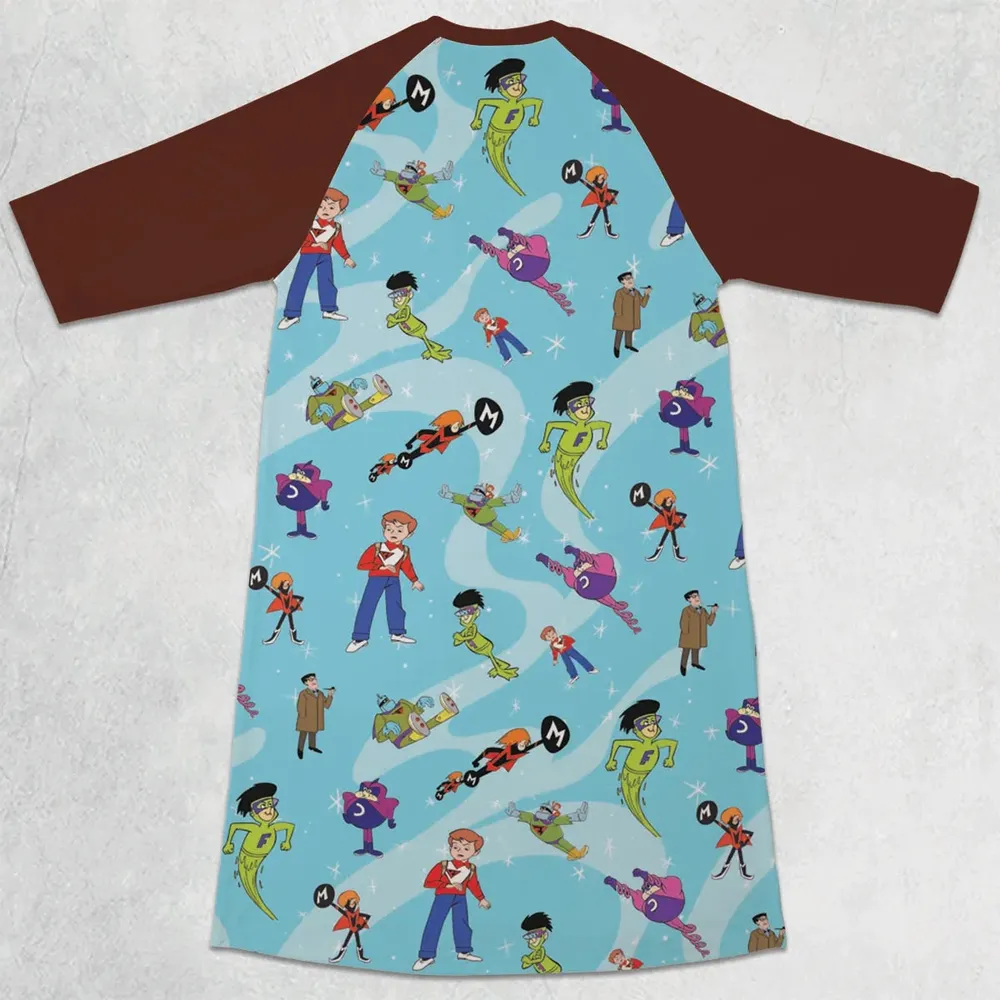 Frankenstein Jr. And The Impossibles 3/4 Sleeve Raglan Dress - 2