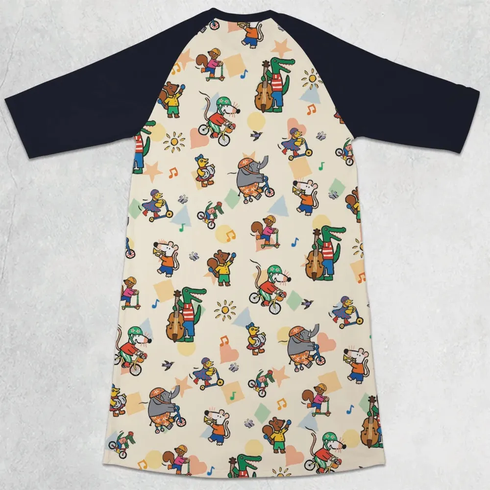 Maisy And Friends 3/4 Sleeve Raglan Dress - 2
