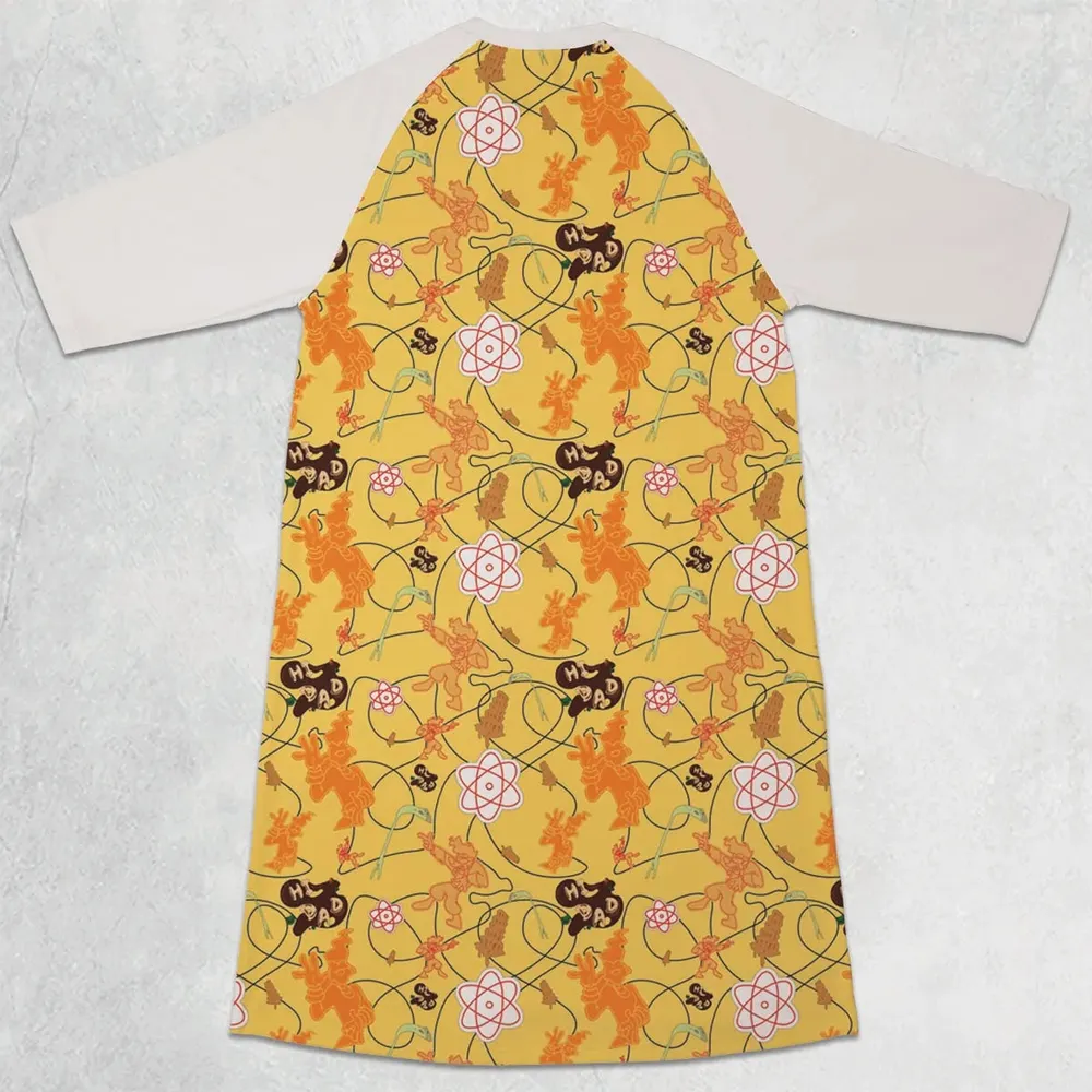 Powerline Concert Goofy 3/4 Sleeve Raglan Dress - 2
