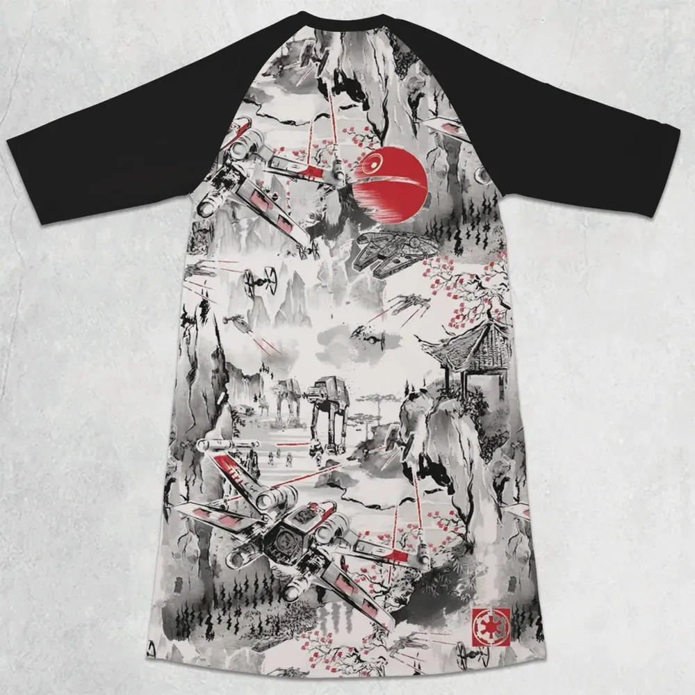 Last Battle of the Galactic Civil War 3/4 Sleeve Raglan Dress - 2
