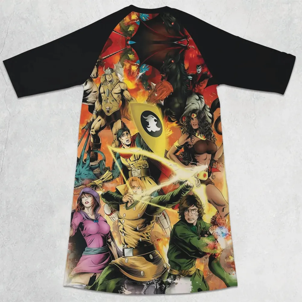 Great Power Dungeons 3/4 Sleeve Raglan Dress - 2