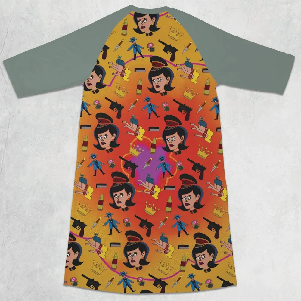 Dr. Girlfriend The Venture Bros 3/4 Sleeve Raglan Dress - 2