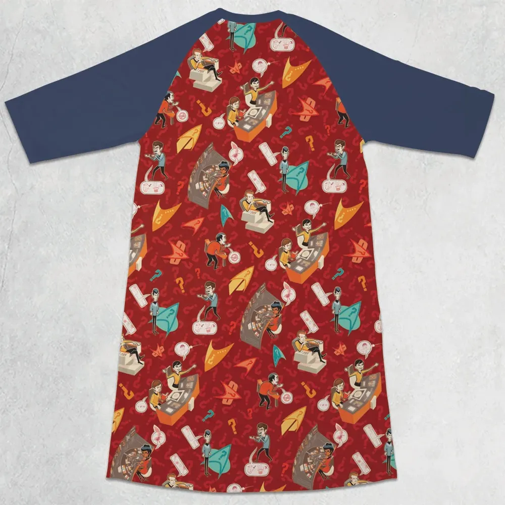 Star Trek Daily Activites 3/4 Sleeve Raglan Dress - 2