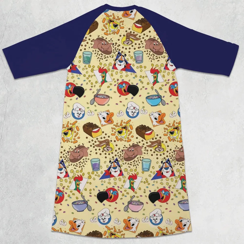 Bimbo Cheetos Cereal Mascot 3/4 Sleeve Raglan Dress - 2