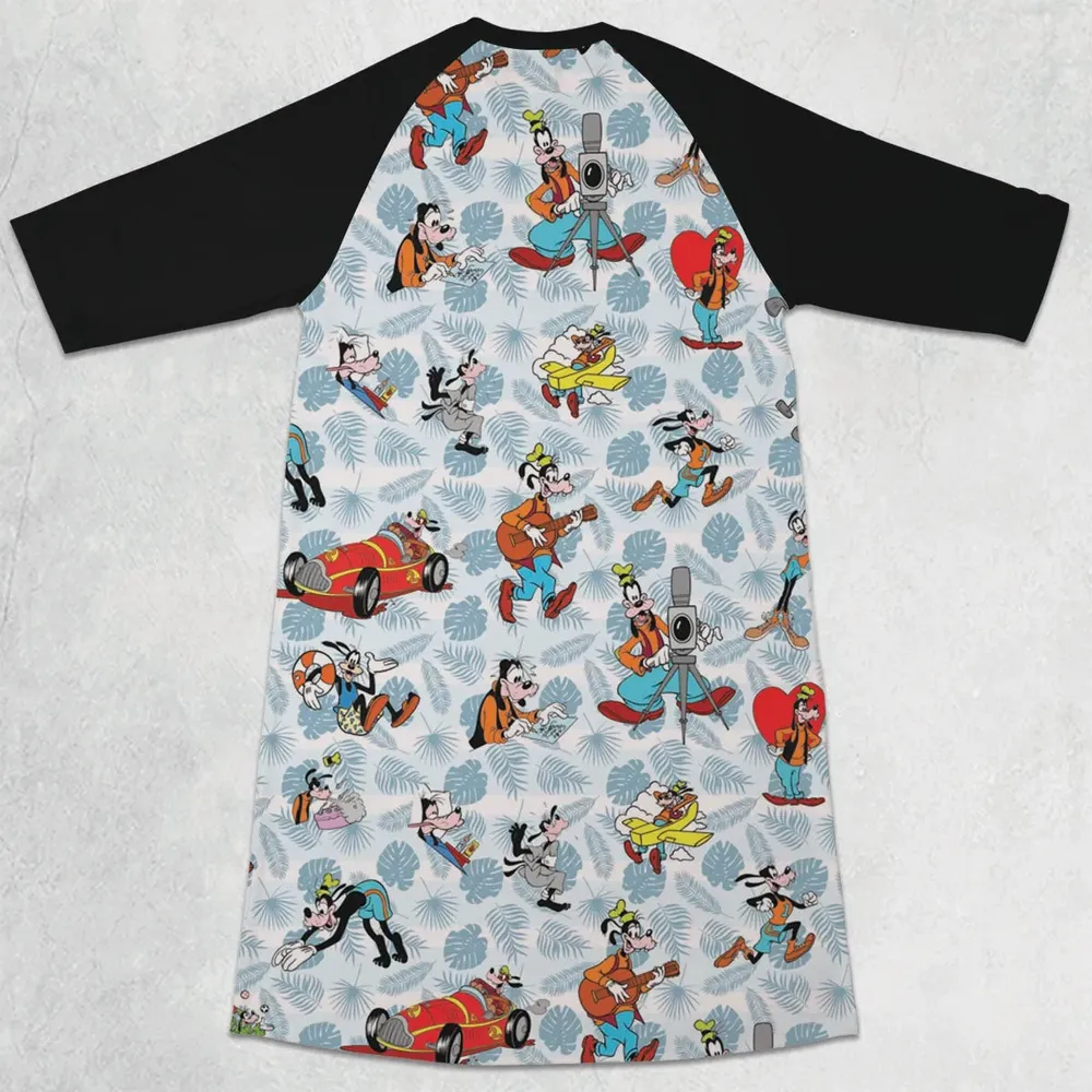 Goofy Be Mine 3/4 Sleeve Raglan Dress - 2