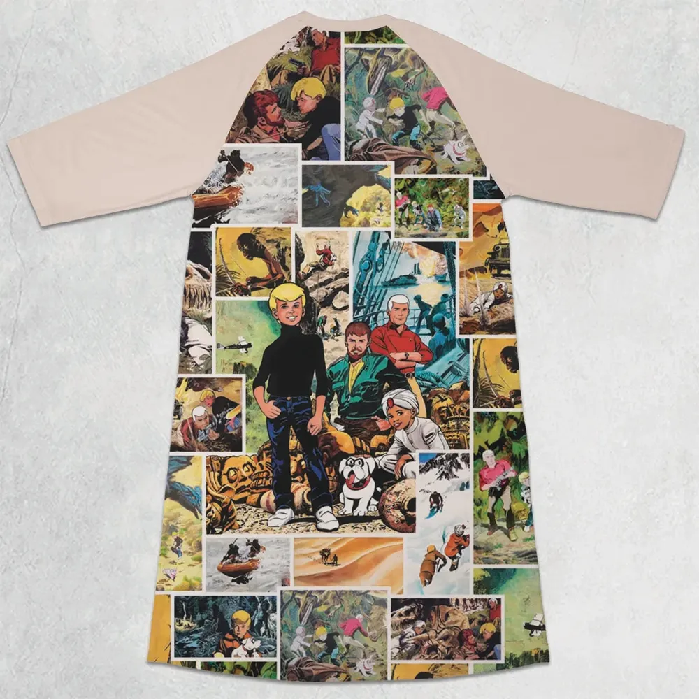 Quest's Adventure 3/4 Sleeve Raglan Dress - 2