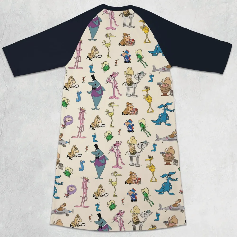 Just happens to be Pink Panther 3/4 Sleeve Raglan Dress - 2