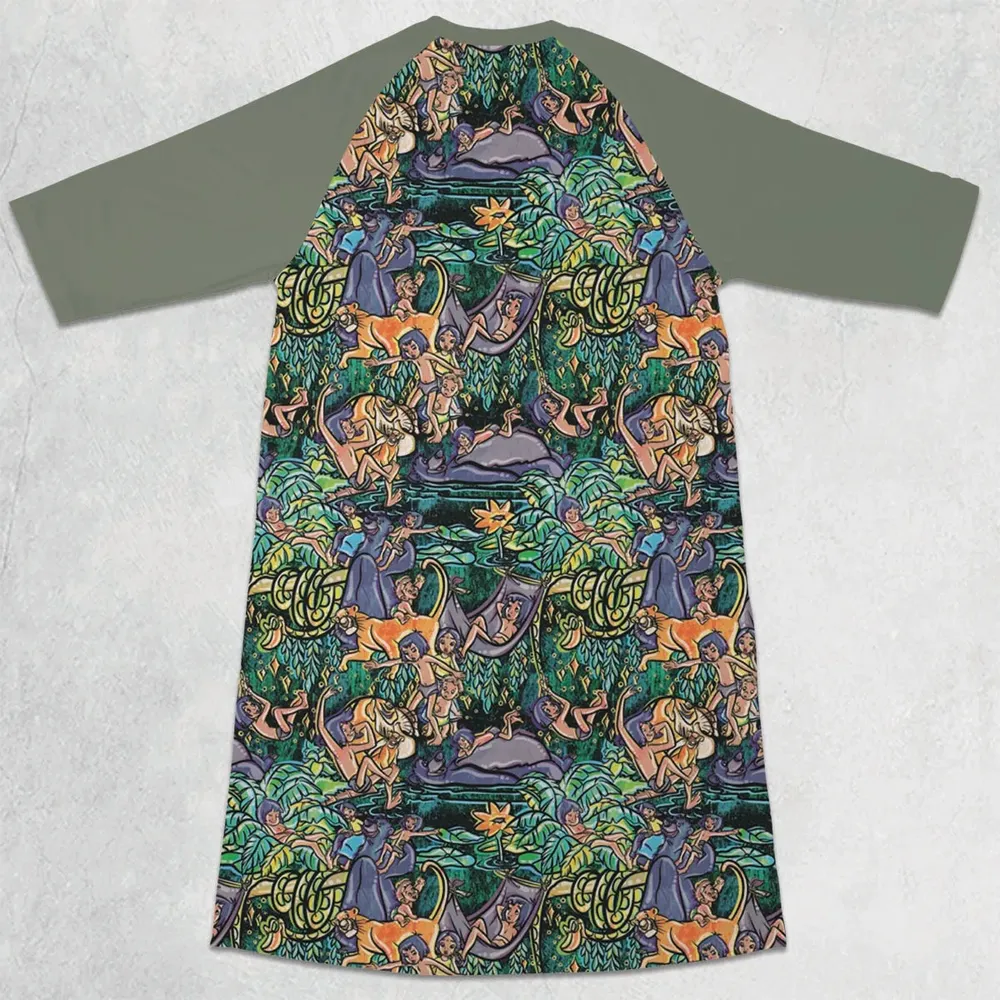 Best Friends Forever Mowgli and Baloo The Jungle Book 3/4 Sleeve Raglan Dress - 2