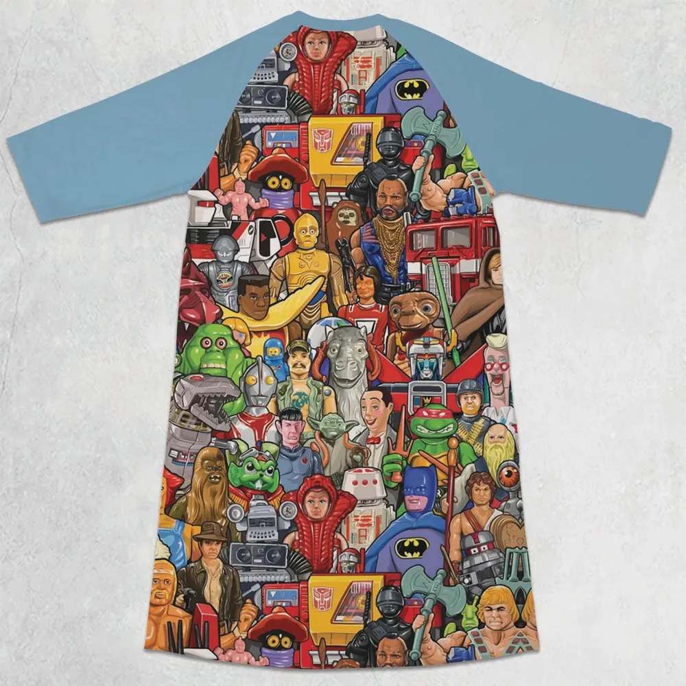 The Best Obscure 80s Toy Lines 3/4 Sleeve Raglan Dress - 2