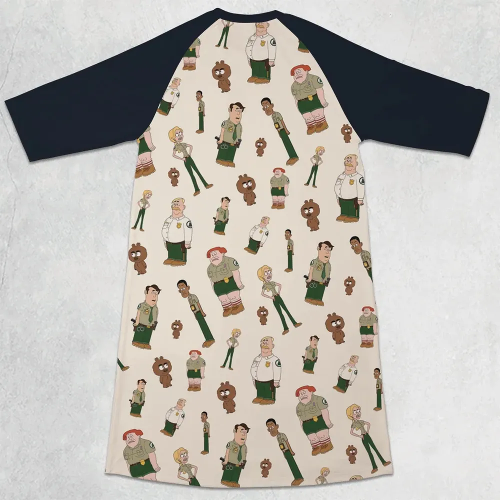 Nature Calls Brickleberry 3/4 Sleeve Raglan Dress - 2