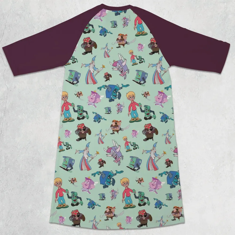 The pagemaster Cast 3/4 Sleeve Raglan Dress - 2