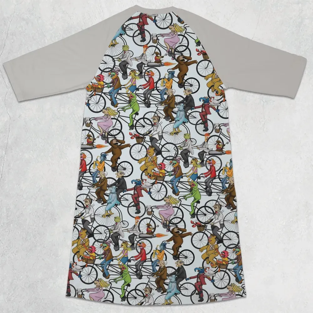 Tour De Muppet The Muppet Movie 3/4 Sleeve Raglan Dress - 2