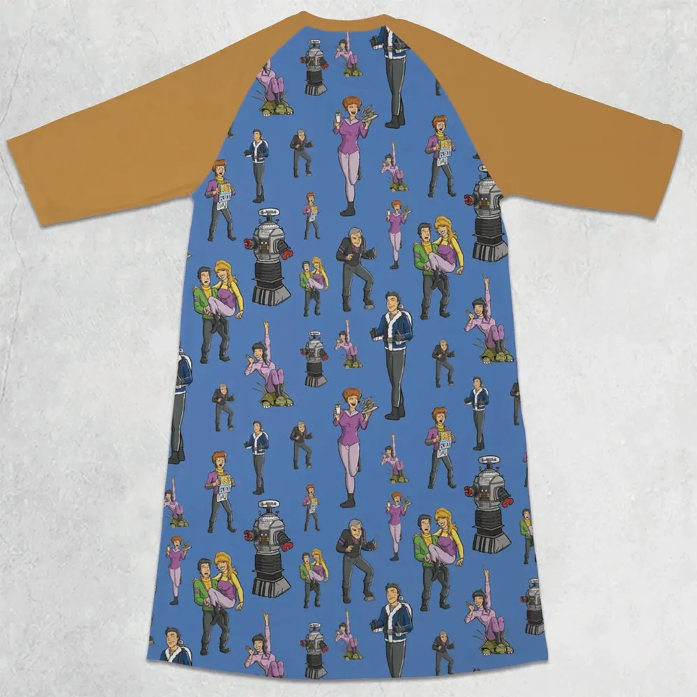 Lost In Space Characters 3/4 Sleeve Raglan Dress - 2