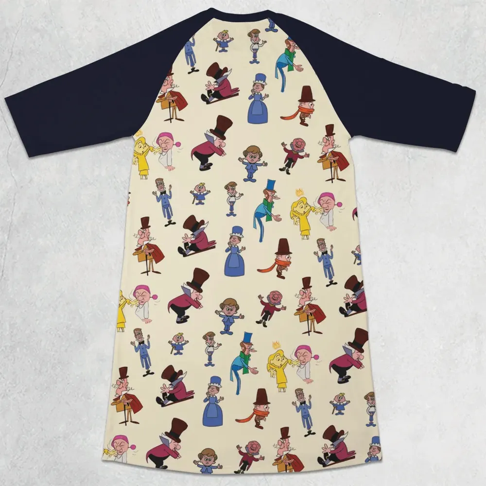 Mister Magoo's Christmas 3/4 Sleeve Raglan Dress - 2