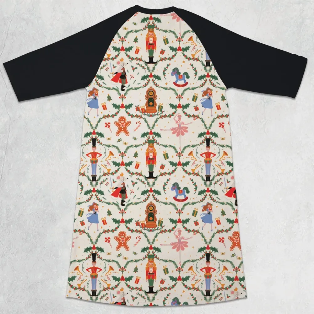 In My Nutcracker Era The Nutcracker 3/4 Sleeve Raglan Dress - 2