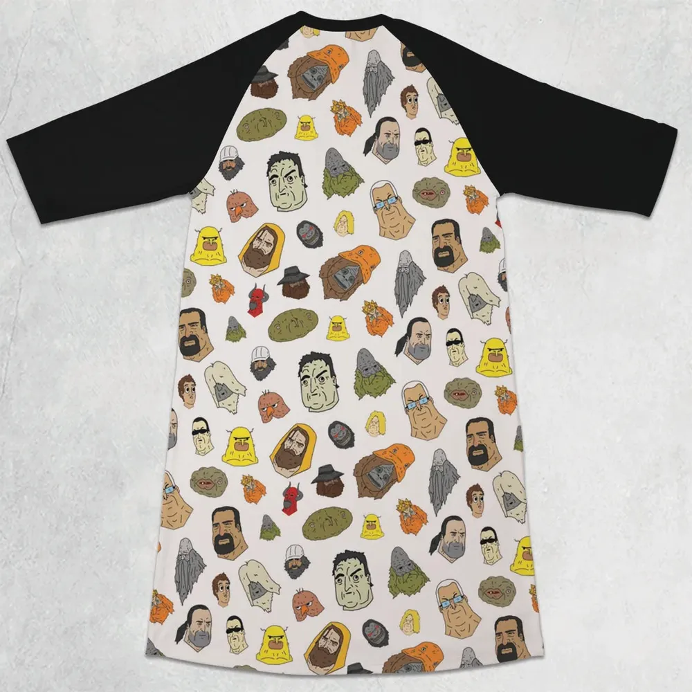 Dudeism The Big Lebowski 3/4 Sleeve Raglan Dress - 2